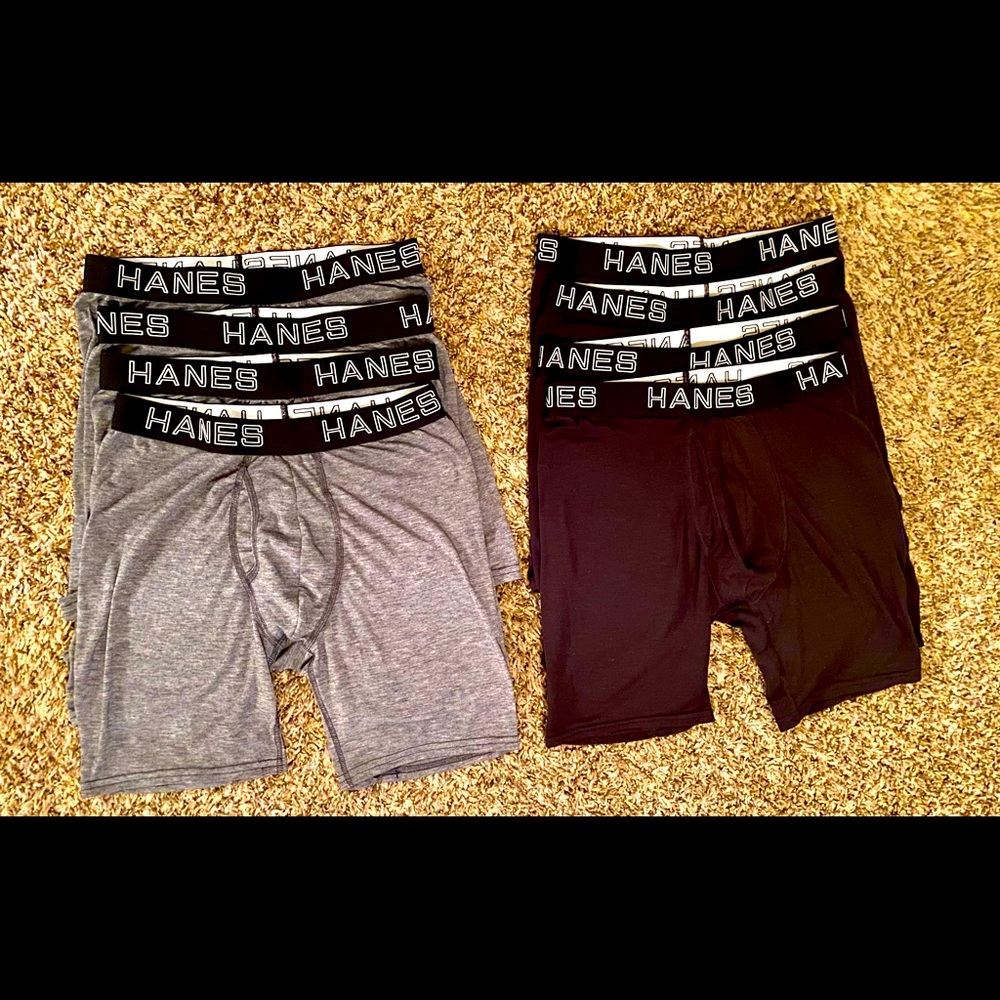 8 Pair Hanes Flex Total Support Long Boxer Brief